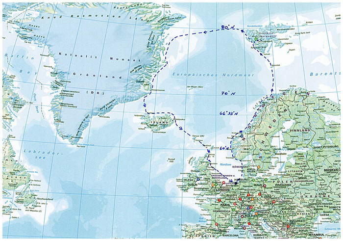 Planned expedition route